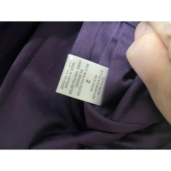 Maurices Purple Jewel Neck Sleeveless Party Blouse Top - Size‎ 2 2 - Picture 4 of 5